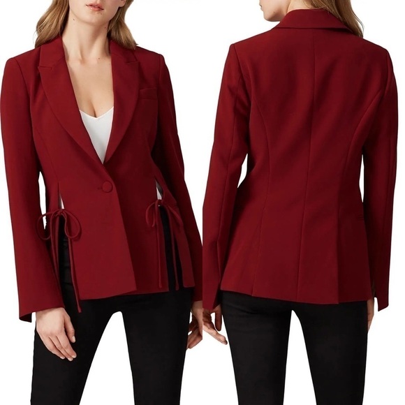 Prabal Gurung Jackets & Blazers - Prabal Gurung Red Tie Blazer Size 2